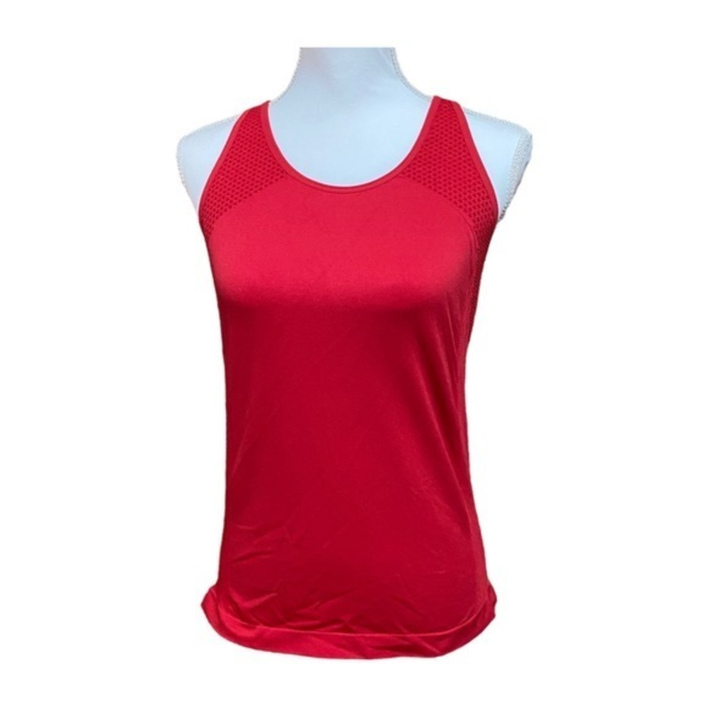 Fabletics Women's Large Sync Seamless Tank Red Sleeveless Fitted